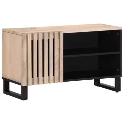 Tv-bänk 80x34x46 cm massivt mangoträ