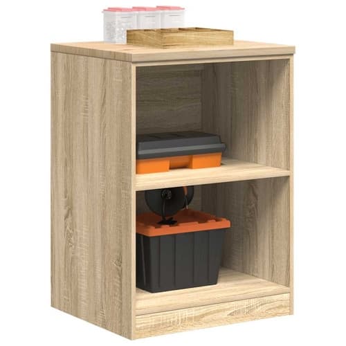 Garageskåp Sonoma ek 60x51x85 cm massiv trä furu