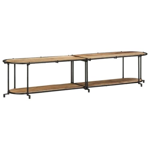 Tv-bänk 200x42x40 cm massivt grovt mangoträ