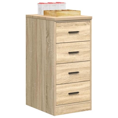Garageskåp Sonoma ek 40x51x85 cm massiv trä furu