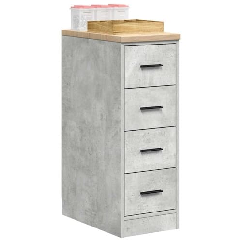 Förvaringsskåp för garage Betonggrå 30x51x85cm massivt trä furu