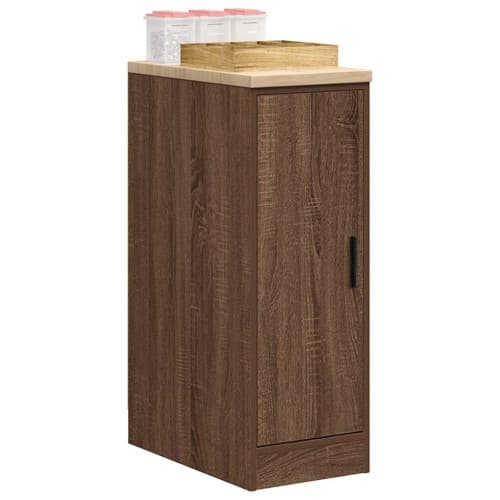 Förvaringsskåp för garage brun ek 30x51x85 cm massivt trä furu