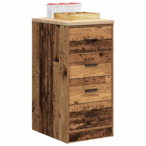 Garageskåp gammalt trä 40x51x85 cm massivt trä furu