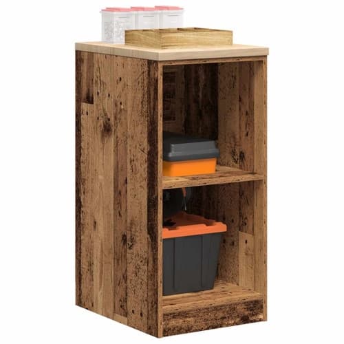 Garageskåp gammalt trä 40x51x85 cm massivt trä furu
