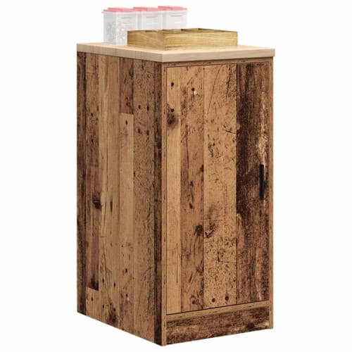 Garageskåp gammalt trä 40x51x85 cm massivt trä furu