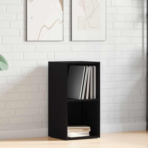 LP förvaringslåda svart ek 71x34x36 cm konstruerat trä