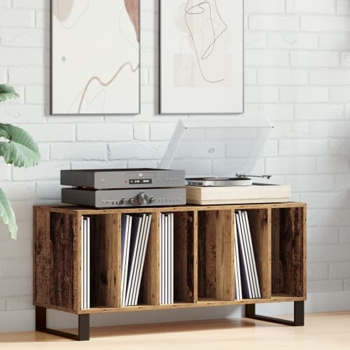 Skåp för vinylskivor artisan ek 100x38x48 cm konstruerat trä