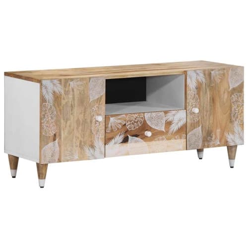TV-bänk 105x33,5x46 cm mango i massivt trä