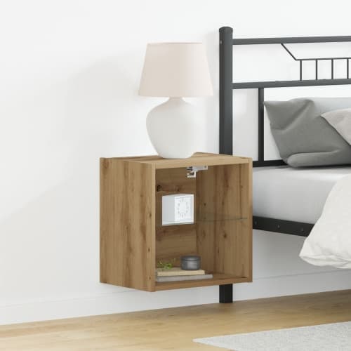 Svävande hylla artisan ek 40x28,5x40 cm konstruerat trä