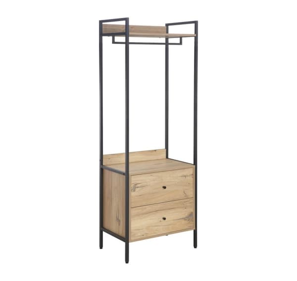Eteisen hylly HANNES 64x40xH180cm, rustiikkinen melamiini