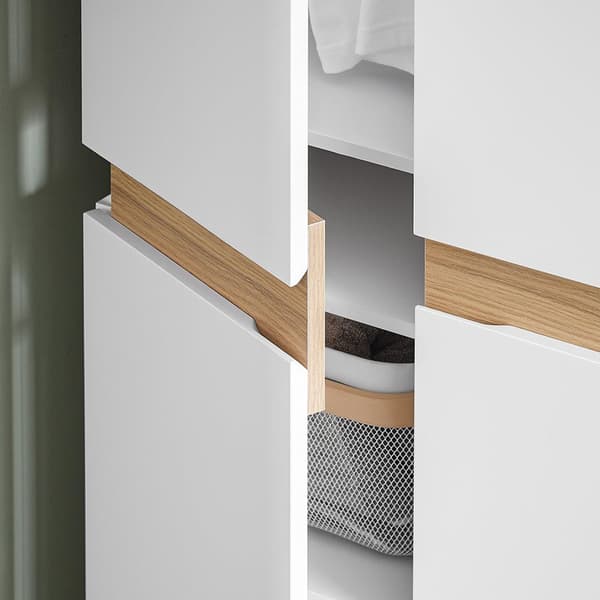 Garderob, KSB01-W, 61x30x192 cm, Vit