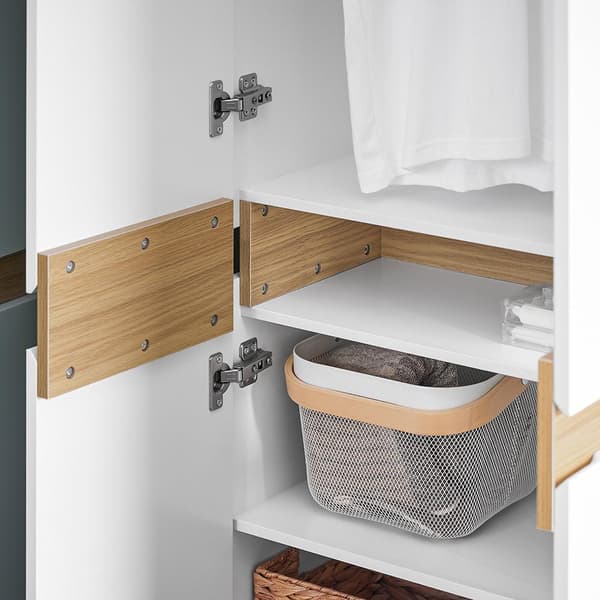 Garderob, KSB01-W, 61x30x192 cm, Vit