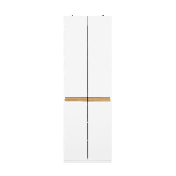 Garderob, KSB01-W, 61x30x192 cm, Vit