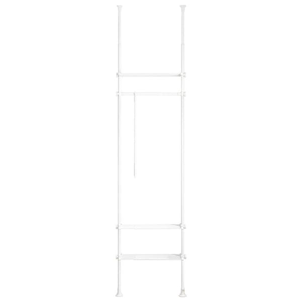 Vaatekaappijärjestelmä, KLS07-W, Korkeus: 233-295 cm, Kokonaispituus: 52-80 cm, Valkoinen