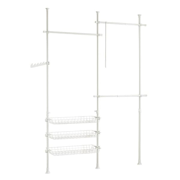 Vaatekaappijärjestelmä, FRG34-W, 77~112x103-278 cm, Valkoinen