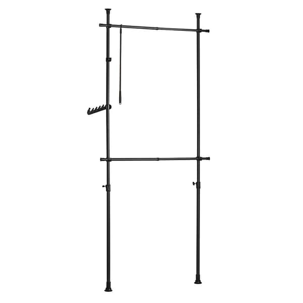 Vaatekaappijärjestelmä, FRG109-SCH, 75-122x200-270 cm, Musta