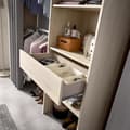 Miniatyrbild 3 av 4: Utdragbart omklädningsrum med gardin + 1 låda - DRÄKT - Naturlig ekdekor - Samtida - Design