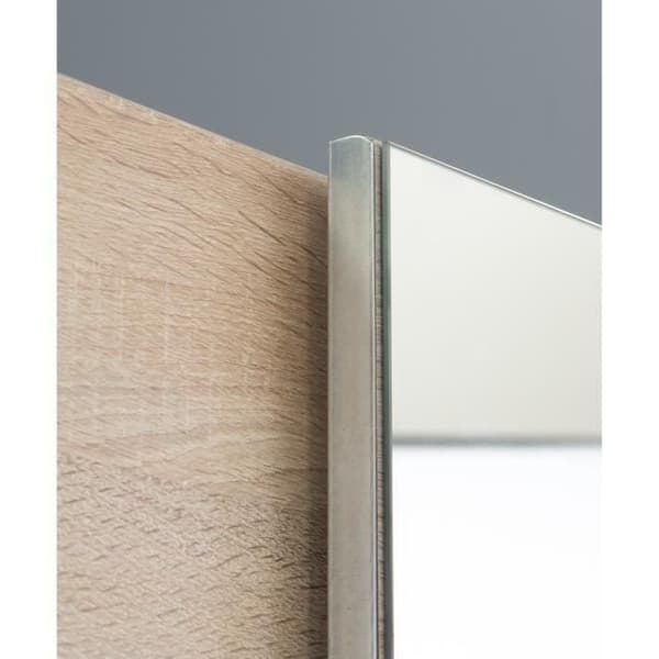 2 skjutdörrsgarderob med spegel - Sonoma ek - L 170,3 x D 61,2 x H 190,5 cm - ULOS