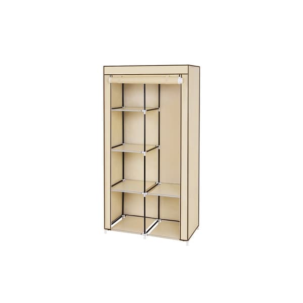 Stofgarderobe med beige rulled�r