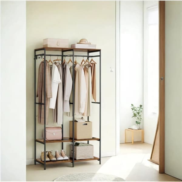 Vaateripustin, SONGMICS, 40x94.5x180 cm, Vintage Brown