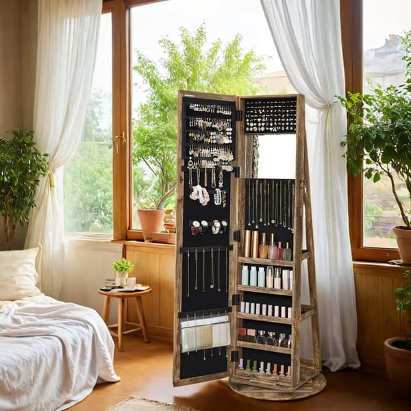 Smyckesskåp, SONGMICS JJC062K01, 55x55x161 cm, Brun