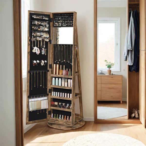 Smyckesskåp, SONGMICS JJC062K01, 55x55x161 cm, Brun