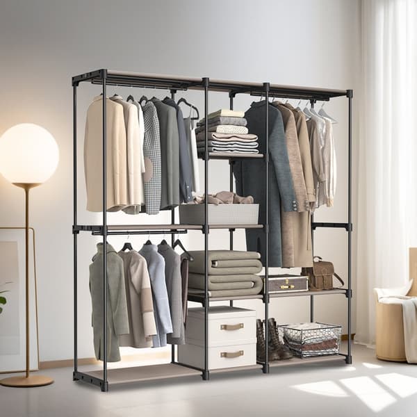 Klädställ, SONGMICS RYG037B02, 43x182x182 cm, Svart