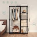 Miniatyrbillede 3 af 6: Garderobe, SONGMICS RYG24BK, 112x43x165 cm, Sort
