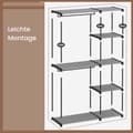 Miniatyrbillede 6 af 6: Garderobe, SONGMICS RYG24BK, 112x43x165 cm, Sort
