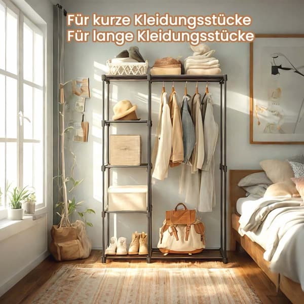 Garderobe, SONGMICS RYG24BK, 112x43x165 cm, Sort