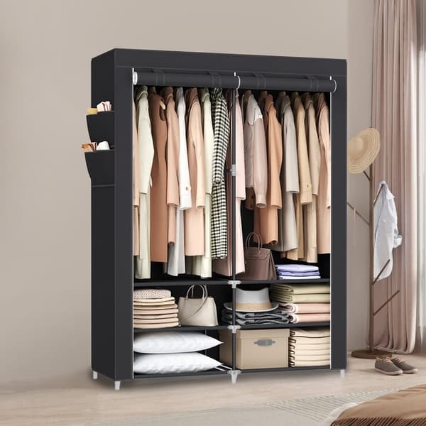 Stofgarderobe, SONGMICS RYG008G02, 45x127x176 cm, Grå
