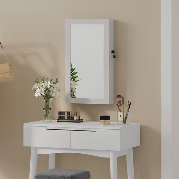 Ripustettava koruteline, SONGMICS JBC51W, 67x37x10.5 cm, valkoinen