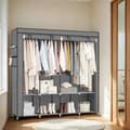 Miniatyrbillede 3 af 5: Stofgarderobe, 45x170x167 cm, Grå