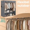 Miniatyrbillede 1 af 5: Stofgarderobe, 45x170x167 cm, Grå