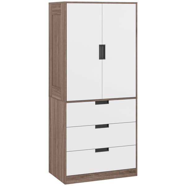 Rootz 2 Door -vaatekaappi - moderni kaappi - makuuhuoneen säilytys - kestävä ja tilava - 80 cm x 50 cm x 180cm