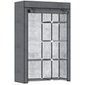 Miniatyrbild 10 av 10: Rootz Fabric Cabinet - Lagringslösning - Arrangör - Dammskydd - 103x43x162.5cm - 6 hyllor och klädskena - Grå