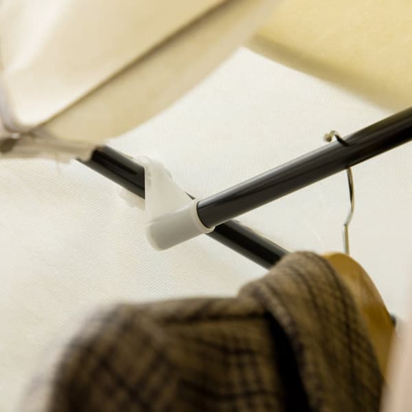 Rootz Fabric Cabinet Storage Solution - Garderobskåp - Klädarrangör - Dammskydd - 125 cm x 43 cm x 162,5 cm