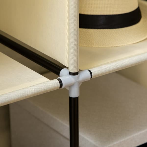 Rootz Fabric Cabinet Storage Solution - Garderobskåp - Klädarrangör - Dammskydd - 125 cm x 43 cm x 162,5 cm