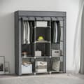 Miniatyrbillede 2 af 10: Rootz Fabric Garderobe Skab - Opbevaringsløsning - Arrangør - Støvbeskyttelse - 125 cm x 43 cm x 162,5 cm