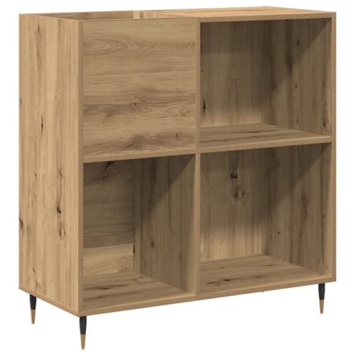 Skåp för vinylskivor återvunnet trä 84,5x38x89 cm konstr. trä