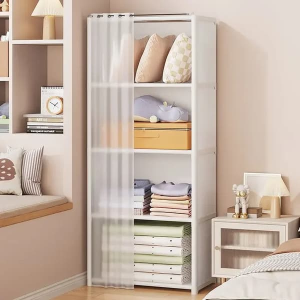 Modulär hopfällbar garderob Galge för kläder Metall 125x28x40 cm