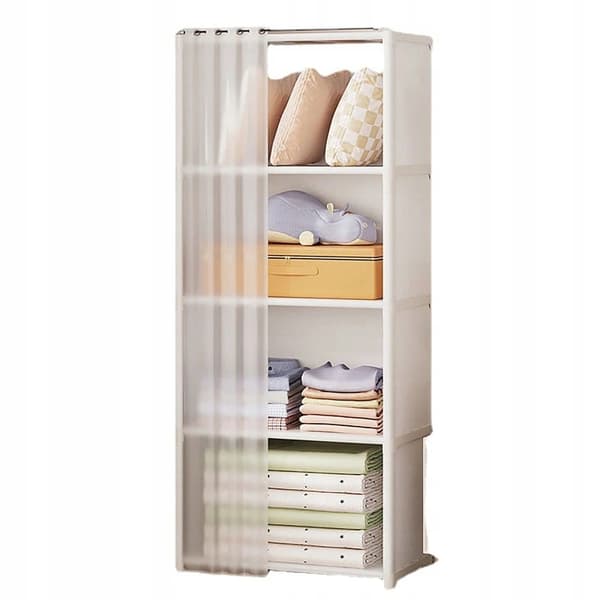 Modulär hopfällbar garderob Galge för kläder Metall 125x28x40 cm