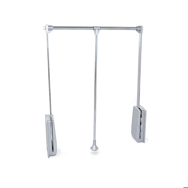 Fällbar garderob - Emuca - 7086111 - Justerbar 450-600 mm - Kromat finish - Belastning 12 kg