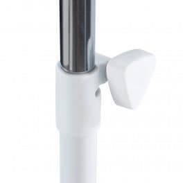 WENKO Pointy hörngarderob - Klädställ på hjul - Justerbar höjd 112-166cm - Grå