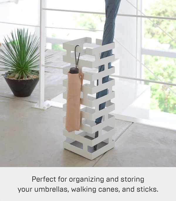 Garderob - Yamazaki entrémöbel - 2362 - White Steel Paraply Stand One Size