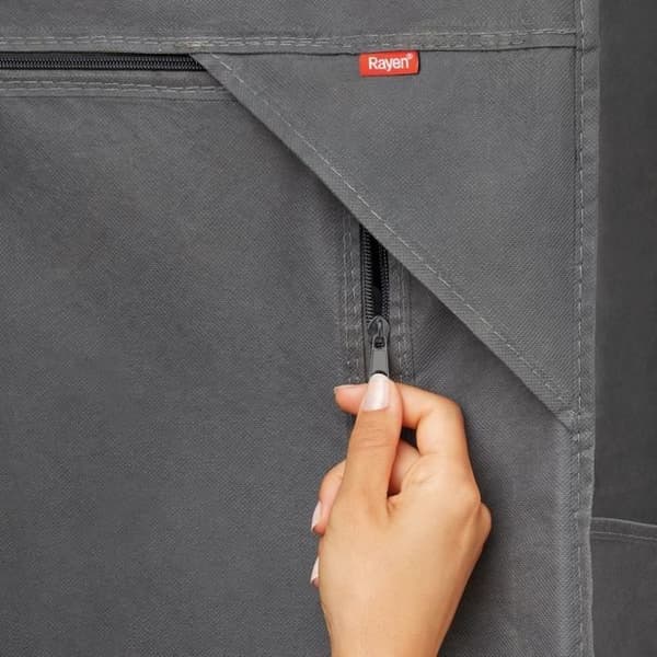 Garderob / garderob - RAYEN - 155 x 77 x 52 cm - Dragkedja - Vit
