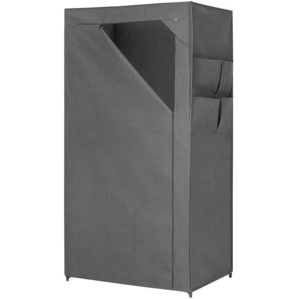 Garderob / garderob - RAYEN - 155 x 77 x 52 cm - Dragkedja - Vit