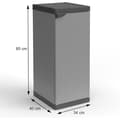 Miniatyrbild 3 av 4: Adventa Armoire i PVC- och PP-harts, 1 Dörr, 1 Hylla, modulärt system, Grå och Svart, Liten, 4 enheter