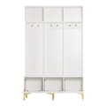 Miniatyrbillede 5 af 11: Moderne entrégarderobe - med knagerække og skohylde - hvid