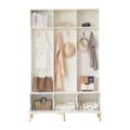 Miniatyrbillede 9 af 11: Moderne entrégarderobe - med knagerække og skohylde - hvid